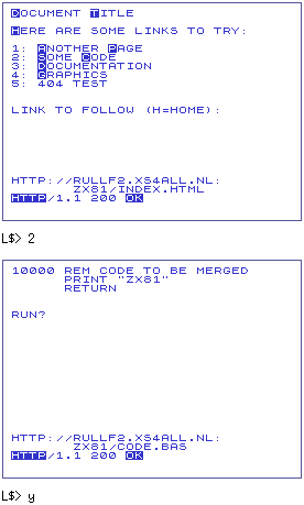 ZX81 HTTP Client